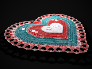Valentines Fabric Heart 3D मॉडल