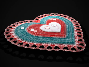 Valentines Fabric Heart 3D Model