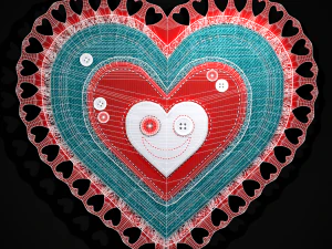 Valentines Fabric Heart 3D Model