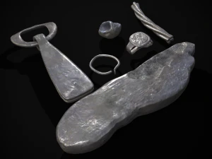 Серебряное сокровище викингов 3D Модель