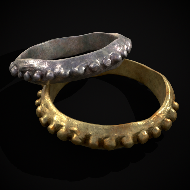 Beaded Roman Ring Modèle 3D .c4d .max .obj .3ds .fbx .stl .blend 