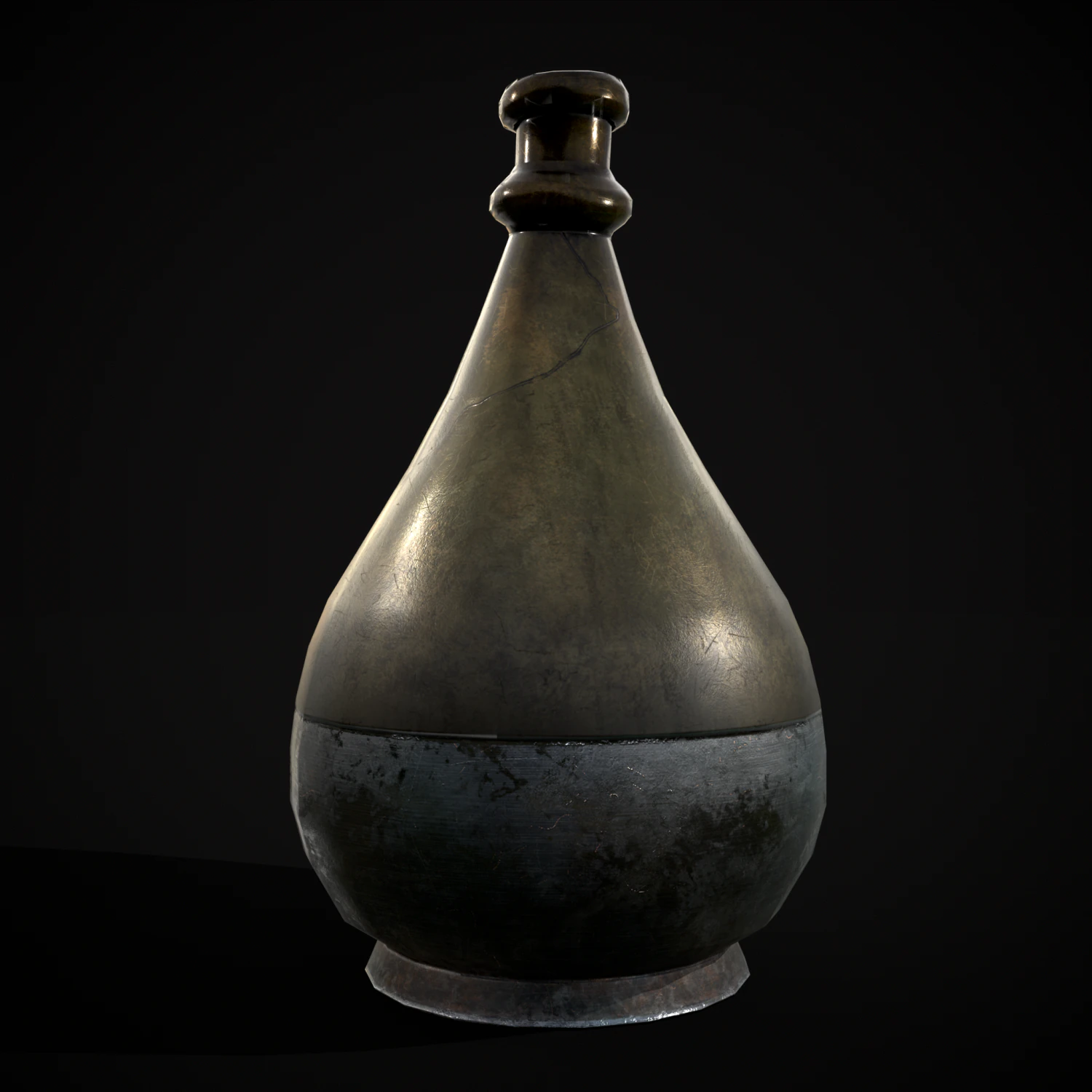 German Glass Bottle 3D Model .c4d .max .obj .3ds .fbx .stl .blend 