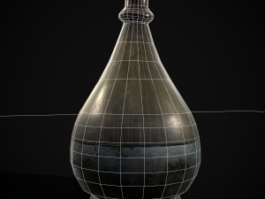 German Glass Bottle 3D Модель