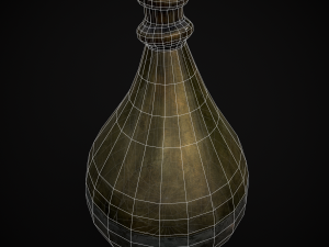German Glass Bottle 3D Модель