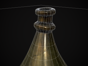 German Glass Bottle 3D Модель