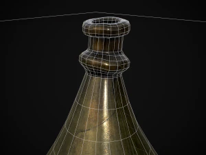 German Glass Bottle 3D Model