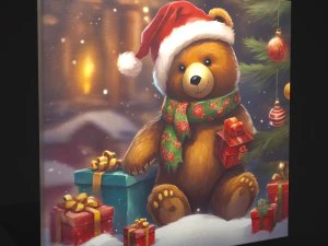 クリスマス ベアの絵 2 3Dモデル