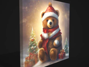 Christmas Bear Painting One 3D Model