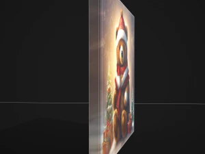 Christmas Bear Painting One 3D Model