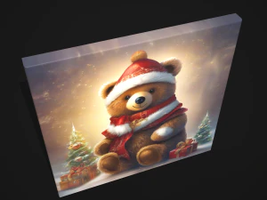 Christmas Bear Painting One 3D Model