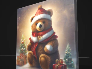 Christmas Bear Painting One 3D Model