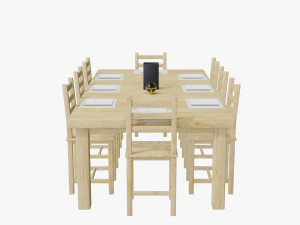 table with chairs 3D Model