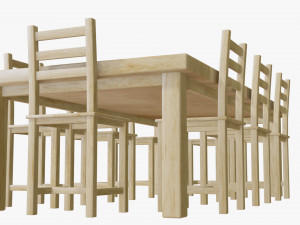 table with chairs 3D Model