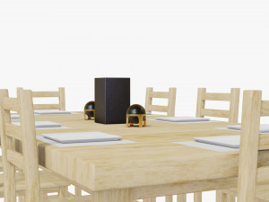 table with chairs 3D Model