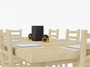 table with chairs 3D Model