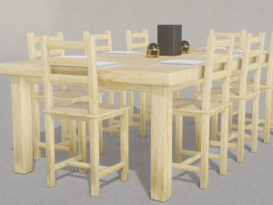table with chairs 3D Model