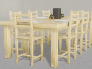 table with chairs 3D Model