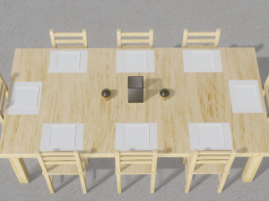 table with chairs 3D Model
