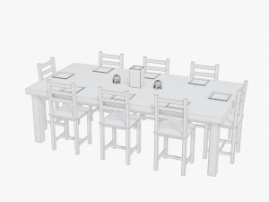 table with chairs 3D Model
