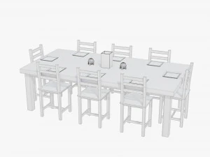 table with chairs 3D Model