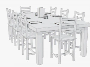table with chairs 3D Model