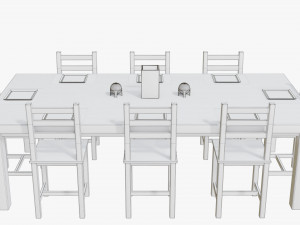 table with chairs 3D Model