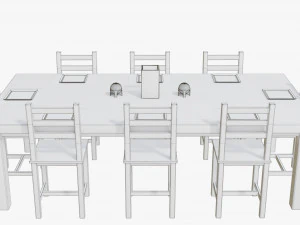 table with chairs 3D Model
