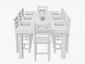 table with chairs 3D Model