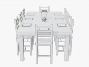 table with chairs 3D Model