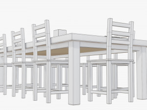 table with chairs 3D Model