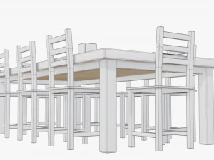 table with chairs 3D Model