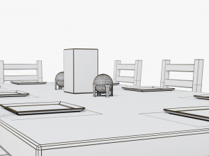 table with chairs 3D Model