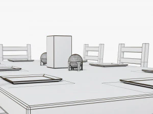 table with chairs 3D Model