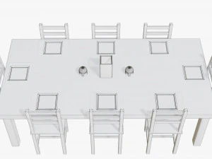 table with chairs 3D Model