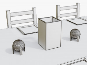 table with chairs 3D Model