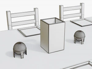 table with chairs 3D Model