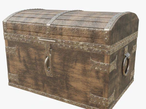 wooden chest 3D Model
