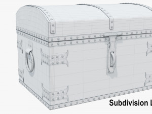 wooden chest 3D Модель