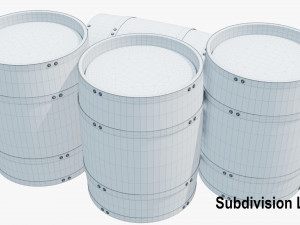 stack of barrels 3D Модель