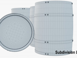 stack of barrels 3D Модель