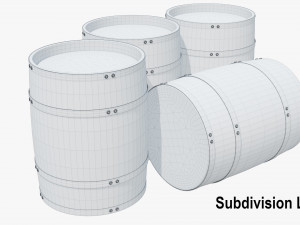 stack of barrels 3D Модель