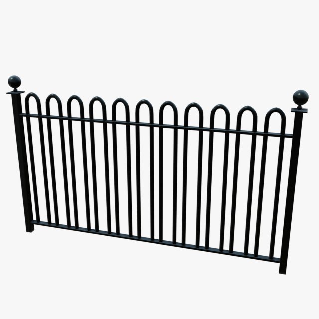 metal fence 3D Model .c4d .max .obj .3ds .fbx .stl .blend 
