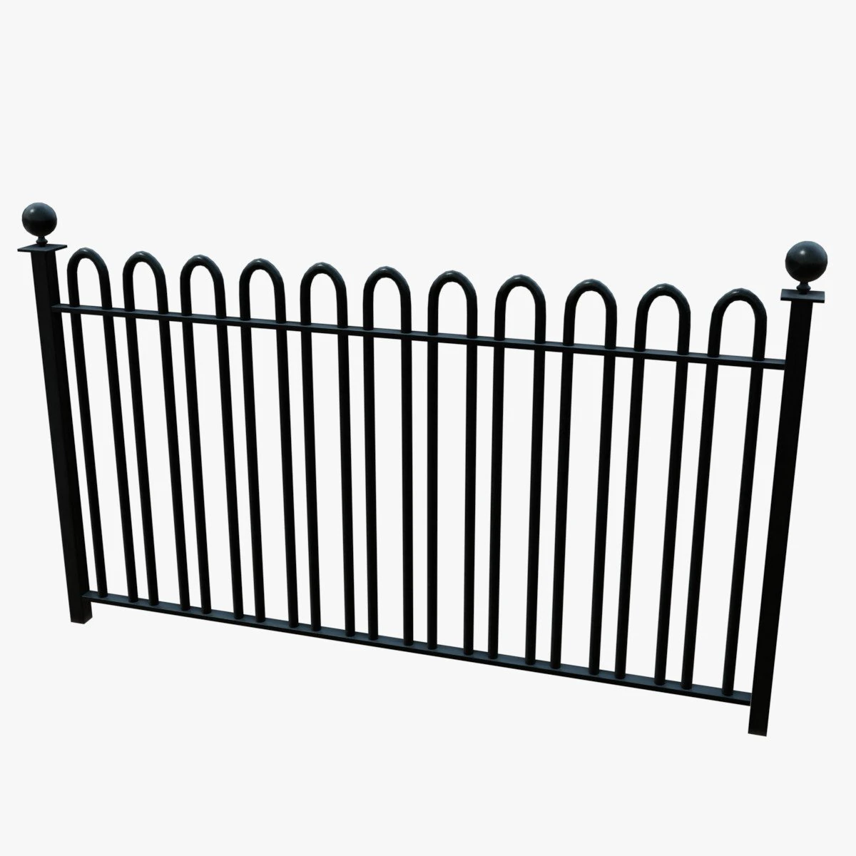 metal fence 3D Model .c4d .max .obj .3ds .fbx .stl .blend