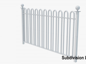 metal fence 3D Model