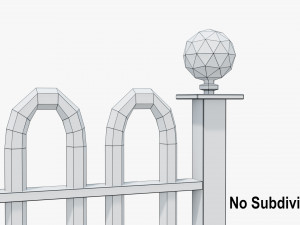 metal fence 3D Model