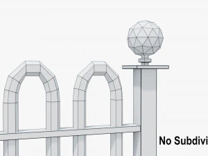 metal fence 3D Model