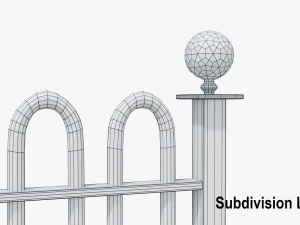 metal fence 3D Model