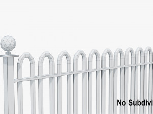metal fence 3D Model