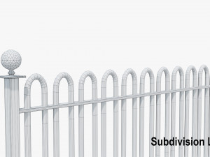 metal fence 3D Model