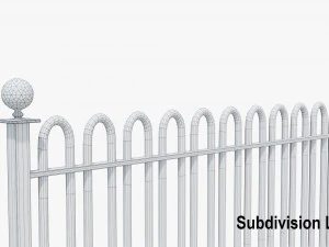 metal fence 3D Model
